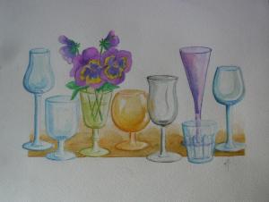 Collection de verres à liqueur