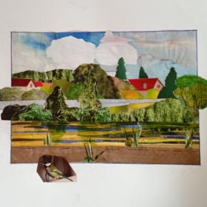 De l'autre coté de Garonne, La Réole (33) collage