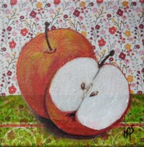 Demi pomme rouge