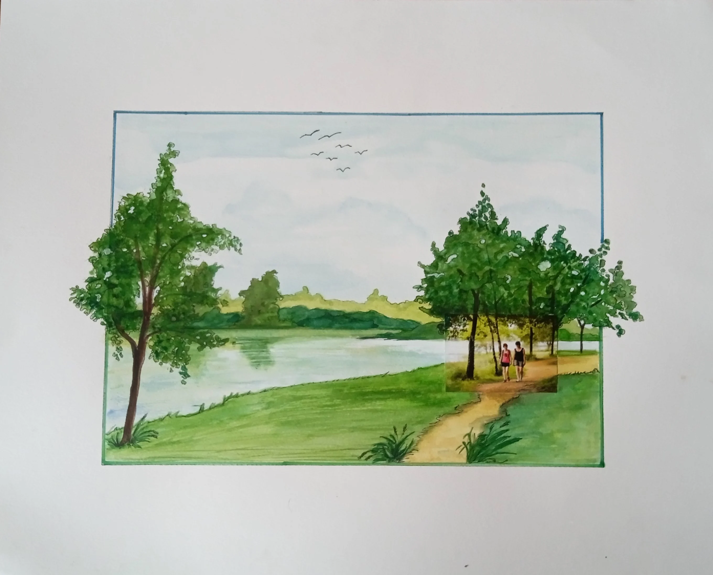 Promenade au bord de l'Adour