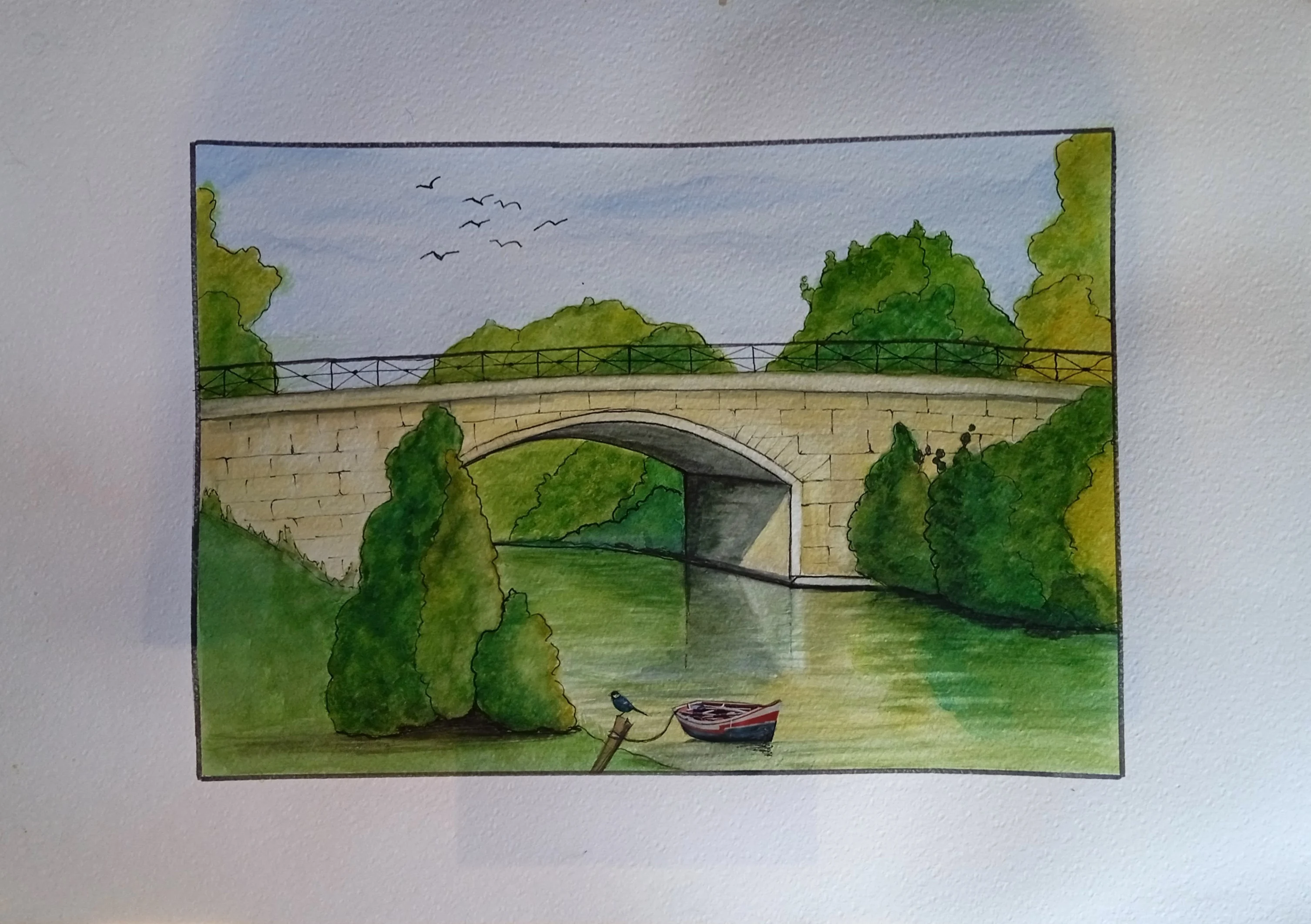le pont du canal, incrustation