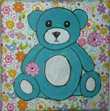 Ourson petites fleurs