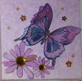 Papillon rose