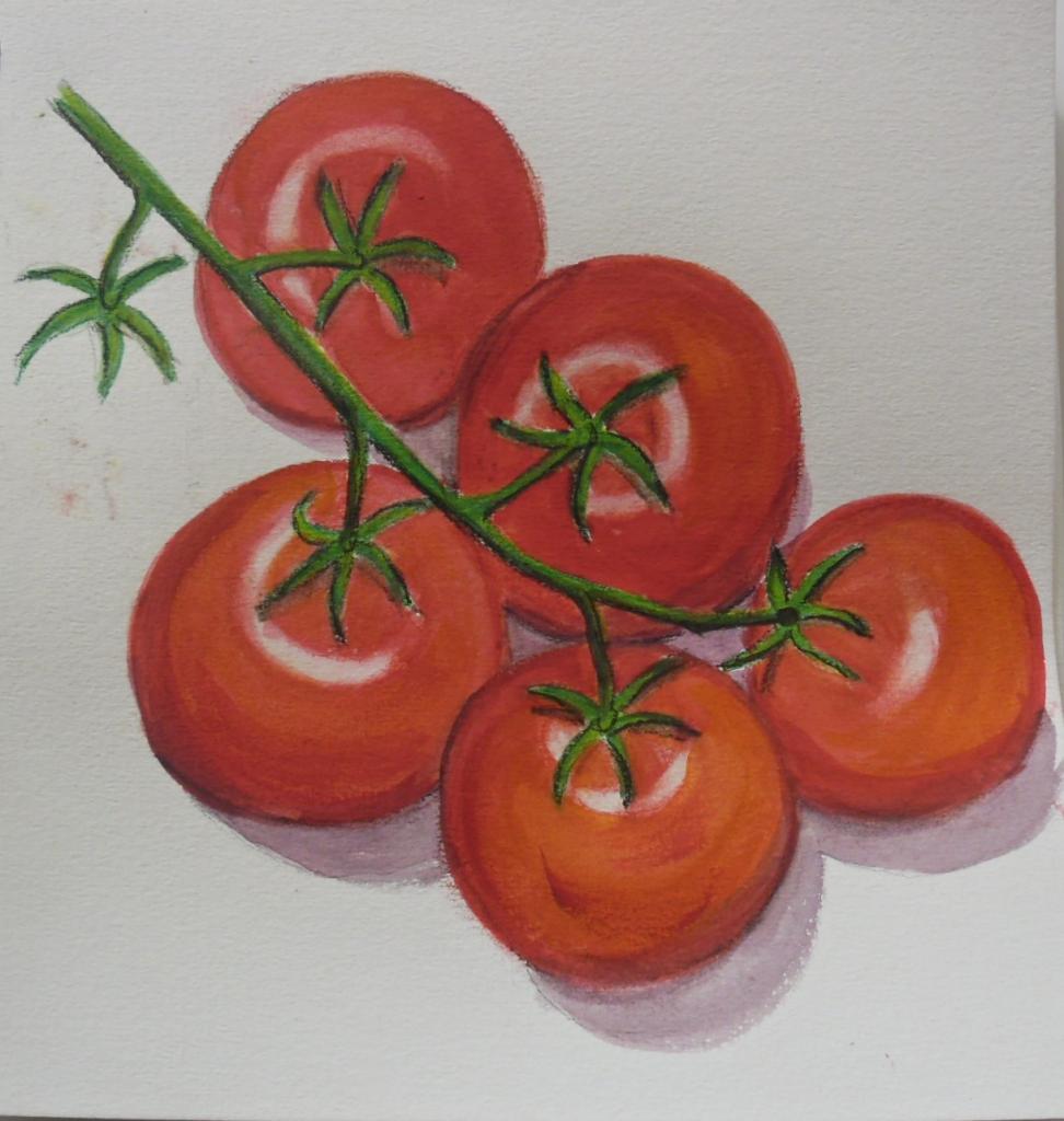 la grappe de tomates
