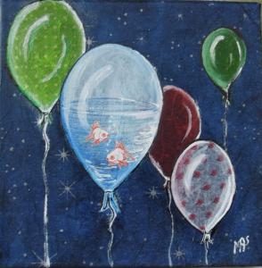 Promenade en ballon, Incrustation